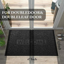 Yimobra Door Mat Indoor Outdoor Entrance, Non Slip Welcome Front Doormats, Heavy Duty Rubber Backing, Stain and Fade Resistant, Low Profile, Easy Clean Patio Garage Floor Mats, 47 x 32, Black by CozyNest Decor