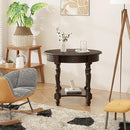 MODERION Oval End Table with Drawer, Solid Wood Sofa Side Table with Storage Shelf, Traditional Living Room Corner Table, Nightstand, Easy Assembly 28” x 22” x 24” Retro Walnut CJZ2233DC by CozyNest Decor