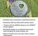Let's Make Memories Personalized Always in Our Hearts Memorial Garden Stone - Sympathy Marker by CozyNest Decor