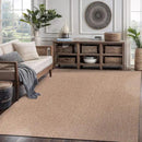 CAMILSON Easy Jute Rug 6x9, Indoor Outdoor Natural Color Farmhouse Area Rugs for Living Room Patio and Kitchen Rug, Solid Boho Woven Design, Easy-Cleaning, Washable Outside Carpet Alfombras (6 x 9) by CozyNest Decor