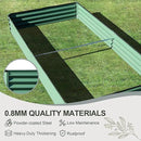 Domi Galvanized Raised Garden Bed, 8x4x1Ft Thickening Metal Planter Box for Vegetables Bottomless for Backyard Outdoor, 1" Deep w/ 228 Gallon Capacity - Green by GreenHaven Gardens