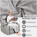 Retro Rocking Recliner Chair, Massage Rocker Recliner Chair with Vibration Massage and Heat, USB and Type-C Ports,360° Swivel Chairs, Living Room, Bedroom, Nursery, RV, Light Grey by TinyTreasures Baby Boutique