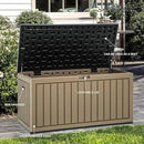 YITAHOME 90 Gallon Double-Wall Deck Box with Side Handles, Outdoor Large Storage for Patio Furniture Cushions, Garden Pool Accessories, Water Resistant & Lockable by CozyNest Decor