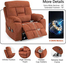 4 OKIN Motor Power Lay Flat Lift Recliner Chair for Elderly Adults Extra Large Recliners with Massage Heat, Adjustable Head-Back-Lumbar-Leg-Support, Extended Footrest, 2 Cup Holders by CozyNest Decor