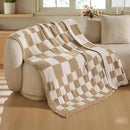 Joiedomi Throw Blanket for Couch Bed, Checkered Knitted Blankets Gifts for Women Mom Girls, Cozy Cute Soft Throw Home Room Decor Aesthetic for Women Mothers Birthday Gifts 50x60 Inches by CozyNest Decor