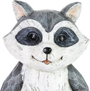 Exhart Garden Sculpture, Raccoon Solar Garden Statue with 2 Jars, 16 LED Firefly Lights, Outdoor Garden Decoration, 7.5 x 9 x 10.5 Inch by GreenHaven Gardens