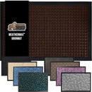 GORILLA GRIP 100% Waterproof All-Season WeatherMax Doormat, 34x58, US Designed Natural Rubber, Stain and Fade Resistant, Low Profile Indoor Outdoor Door Mats, Easy Clean Patio Mat, Coffee Squares by CozyNest Decor