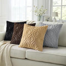 decorUhome Fall Throw Pillow Covers 22x22 Inch Set of 2, Soft Plush Decorative Faux Fur Grey Solid Couch Pillow Covers, Accent Farmhouse Neutral Square Euro Pillow Cases for Sofa Bed Living Room by CozyNest Decor
