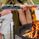 SereneLife Portable Outdoor Fire Pit - 2-in-1 Steel BBQ Grill and 26" Wood Burning Fire Pit Bowl with Mesh Spark Screen, Log Grate, Fire Poker, and Cover for Camping, Picnic, Bonfires by GreenHaven Gardens