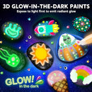 Rock Painting Kit- Glow in The Dark Rock Kit, Arts and Crafts for Kids Ages 6-12, Art Supplies Toy, Kids Craft Paint Kits, Arts & Crafts for Boys Girls Birthday Party Gift Toy by TinyTreasures Baby Boutique