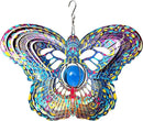 FONMY Mandala Wind Spinner w/Crystal Ball-Butterfly 3D Stainless Steel Hanging Spinners Worth Gift Christmas Decoration Indoor/Outdoor Garden Décor Kinetic Yard Art 12 Inches Wind Sculpture by GreenHaven Gardens