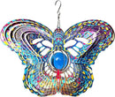FONMY Mandala Wind Spinner w/Crystal Ball-Butterfly 3D Stainless Steel Hanging Spinners Worth Gift Christmas Decoration Indoor/Outdoor Garden Décor Kinetic Yard Art 12 Inches Wind Sculpture by GreenHaven Gardens