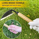 Japanese Weeding Sickle, Wide Blade Gardening Tools - Premium Quality Hand Hoes/Weeding Sickle Have Very Sharp Edge for Quick Work (Long Handle) by GreenHaven Gardens