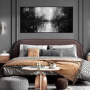 Abstract Painting Canvas Wall Art Living Room Black Wall Decor for Bedrom Home Office Decor Large Picture Frames for Wall 29 x 58 Inch by CozyNest Decor