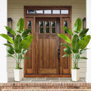 Lifelike Bird of Paradise Silk Artificial Plant Faux Banana Leaf Tree for Home Decor - Perfect Indoor Floor Plant with 11 Trunks (1, White Tall Planter, 6.6 FT) by CozyNest Decor