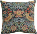 Charlotte Home Furnishings Throw Pillow Covers, Decorative Boho Pillow Covers for Couch, Living Room, Blue Strawberry Square Cushion Cases 18x18 in, European Cotton Jacquard Woven, Cozy Bedroom Decor by CozyNest Decor