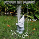 Gnomes Statue Solar Garden Decor,Resin Gnome Statues and Colour Changing Optical Fiber Solar Lights,Outdoor Decoration for Balcony, Garden, Patio, Yard, Lawn, Gifts for Mom Grandma by GreenHaven Gardens
