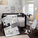 Lambs & Ivy Classic Snoopy White/Black/Gray 3-Piece Baby Crib Bedding Set by TinyTreasures Baby Boutique