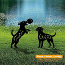 4 Pack Dog Metal Garden Decorative Stakes, Weather Proof Puppy Silhouette Statues for Yard, Patio,Outdoor Decor for Dog Lovers and Pet Owners by CozyNest Decor