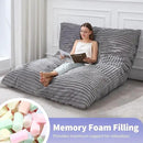 Hobestluk 3 in 1 Bean Bag Chair Giant Bean Bag Chairs Convertible Bean Bag Floor Cushion with Machine Washable Cover, Beanbag Chairs for Adult (Grey) by CozyNest Decor