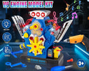 STEM New V6 Engine Model Building Kit，60-Piece Take Apart Toy with Realistic Lights & Sounds, Electric Drill & Tools - Mechanic Repair Playset for Kids Ages 3-5 by TinyTreasures Baby Boutique