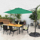 Abba Patio 10FT Vienna Offset Patio Umbrella Outdoor Cantilever Umbrella with 360° Rotation Design and Easy Tilt Adjustment UV 50+ Protection 8 Ribs for Backyard Garden Deck Pool Patio, Dark Green by GreenHaven Gardens