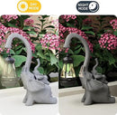 Solar Garden Statue 10 Inch Elephant Decor for Outside Yard Decoration Outdoor Unique Housewarming Gardening Birthday Gifts for Women Grandma by GreenHaven Gardens