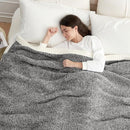 Snuggle Sac Soft Warm Bed Blanket Oversized Twin XL 66x90“, Super Soft Warm Blankets for Bed, Living Room, Luxurious Microfiber Blanket Dupes, Heather Black, 66x90 inches by TinyTreasures Baby Boutique