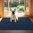 JSEI Dirt Trapper Door Mat 32"x48", Non-Slip Washable Entryway Mats, Dog Door Mat, Stain Resistant and Absorbent Floor Mats, Low Profile Welcome Mat for Front Back Door, Navy Blue by CozyNest Decor