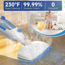 Steam Mop for Floor Cleaning, 10in1 Multi Purpose Handheld Steamer Cleaner Detachable for Vinyl, Laminate, Carpet, Tile Hard Floor Grout w/ 2 pad, 23ft Cord, 15oz Tank, Adjustable Steam & Height by CozyNest Decor