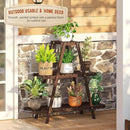 Plant Stand Indoor Plant Shelf Outdoor bamboo Plant Rack, 3 Tiers Ladder Plant Holder Flower Stand for Living Room Balcony Garden Patio,Living Room Boho Home Decor for Gardening Gifts (Brown) by GreenHaven Gardens