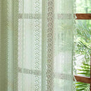 Sutuo Home Boho Curtains for Bedroom Dining Room, Bohemian Crochet Lace Hollow Knitted Handmade Tassels Vintage Rustic Window Treatment Farmhouse Drapes, 1 Panel Rod Pocket 59" W x 96" L, Mint Green by CozyNest Decor