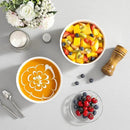 MALACASA Salad Bowls Set, 44 OZ (7") Large Soup Bowls Cereal Bowl for Kitchen, White Ceramic Bowls Set of 2, Dishwasher & Microwave Safe,Series REGULAR by CozyNest Decor
