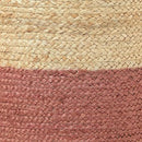 REDEARTH · Cylindrical Pouf Foot Stool Ottoman - Jute Braided Pouffe Poof Accent Sitting Footrest for Living Room, Bedroom, Nursery, Patio, Lounge (Natural Rust, 14.5"x14.5"x16") by CozyNest Decor