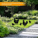 5 Pack Chicken Metal Garden Decorative Stakes, Weather Proof Silhouette Statues for Yard, Patio,Outdoor Decor for Chicken Lovers and Pet Owners by CozyNest Decor