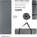 Yoga Mat Non Slip Anti-tear,extra thick-2/5 inch（10MM）High Resiliency Professional POE Yoga Mats for Women Men Kids,72"x24"inch,Workout, Yoga, Pilates and Floor Exercise, with Carrier Strap by TinyTreasures Baby Boutique