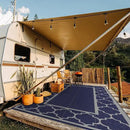 GENIMO 10 'x20 ' Outdoor Rug for Patio Clearance, Waterproof Indoor Outdoor Plastic Straw Rugs Carpet, Reversible Outside Area Rv Mat for Camping, Balcony Porch, Deck, Picnic, Beach (Blue & Grey) by CozyNest Decor