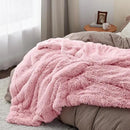 Bedsure GentleSoft Fluffy Pink Blankets Queen Size for Bed, Thick Sherpa Faux Fur Fleece Fuzzy Plush Winter Warm Heavy Soft Full Queen Blankets, Bedroom Decor Pink Gifts Cozy Gifts for Women, 90x90 by CozyNest Decor