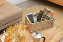 VATIMA Seagrass Baskets with Wooden Handles, Set of 3 Decorative Natural Wicker Baskets for Kitchen by CozyNest Decor