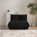 Bean Bag Chair, Memory Foam Bean Bag Sofa Large Bean Bag Chair for Adults, Bean Bag Chairs for Teens with High Density Comfortable Foam, Bean Bag for Living Room, Bedroom (Black) by CozyNest Decor