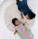 baby deedee Sleep Nest Fleece Baby Sleeping Bag, Mocha Hot Pink, 18-36 Month by TinyTreasures Baby Boutique