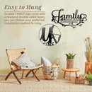 Family Sign Black Metal Wall Art Decor, Oppro Family Where Life Begins Love Never Ends Wrought Iron Wall Decorations, Hanging Plaque Letters Signs Home Decor for Living Room Bedroom Dining Room Kitchen Mother's Day Father's Day by CozyNest Decor