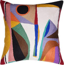 Kandinsky Balancement Decorative Pillow Cover Abstract Toss Pillows Farmhouse Chair Cushion Contemporary Pillow Mid-Century Chair Cushions Hand Embroidered Pillow Wool Size 18x18 by CozyNest Decor