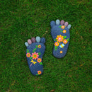 Stepping Stones Garden Decorative Stones for Patio, Deck, Garden or Sidewalk Home Decor Footprint Shaped Stepping Stones Set of 2 （Dark Grey）
