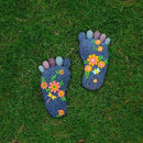 Stepping Stones Garden Decorative Stones for Patio, Deck, Garden or Sidewalk Home Decor Footprint Shaped Stepping Stones Set of 2 （Dark Grey） by CozyNest Decor