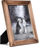 Yaetm-8x10 Picture Frame, Natural Solid Wood Photo Frame Display for Tabletop And Wall High Definition Glass Carbonized Black(2 pack) by CozyNest Decor