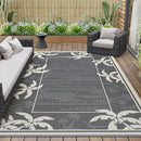 COCOER Outdoor-Rug 6x9 ft Waterproof Reversible Outdoor Plastic Straw Rug RV Indoor Outdoor Carpet Quick Dry Patio Rug Camping Mat for Balcony Backyard Picnic Beach-Grey&Beige by CozyNest Decor