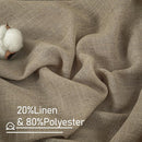 LAMIT Taupe Linen Curtains 95 Inch Length 2 Panels for Living Room/Bedroom, Semi Sheer Light Filtering Farmhouse Bronze Grommet Long Soft Thick Linen Textured Window Drapes, 52 x 95 Inch by CozyNest Decor