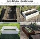 Raised Garden Bed - 2x4 ft Planter Box - White HDPE - No Tools Needed - DIY Kit for Urban Gardening, Flowers, Herbs & Vegetables - Made in The USA