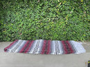 Del Mex Classic Mexican Blanket, Large Authentic Woven Falsa Throw (70"x50"), Artisan Southwest Décor for Beach, Yoga, Outdoors (Burgundy) by CozyNest Decor